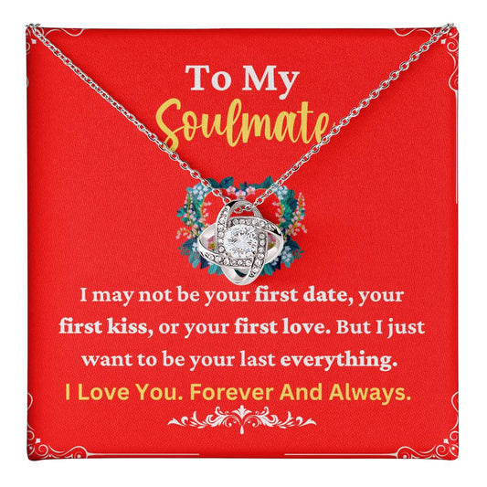 Soulmate Necklace for Her with Message Card