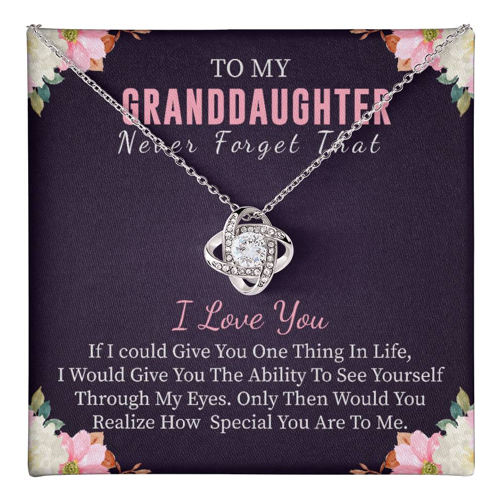 To My Granddaughter Necklace Gift From Grandma
