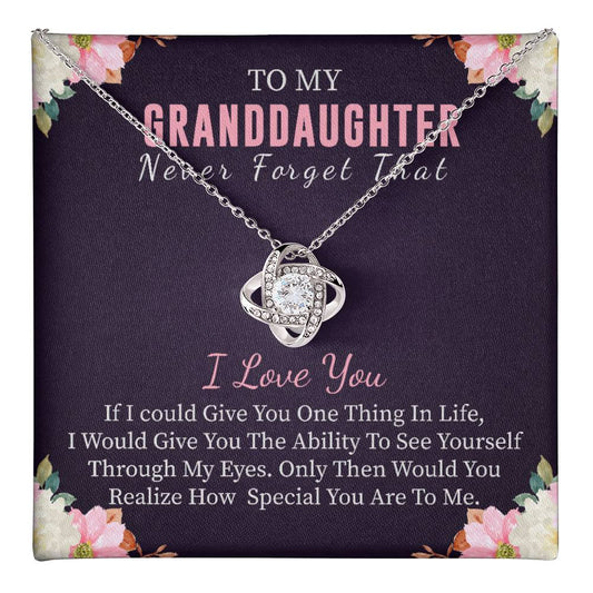 To My Granddaughter Necklace Gift From Grandma