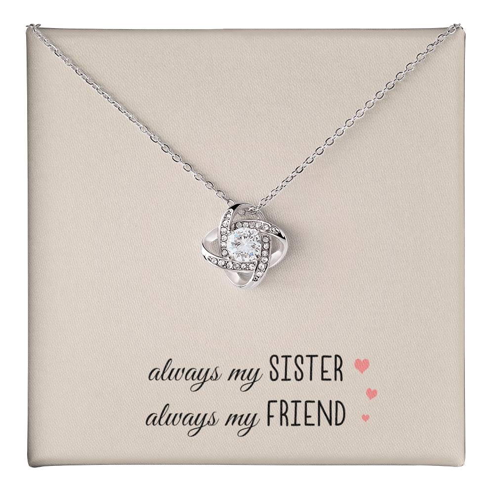 Sister Necklace Gift with Heartfelt Message Card