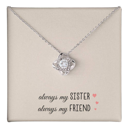 Sister Necklace Gift with Heartfelt Message Card