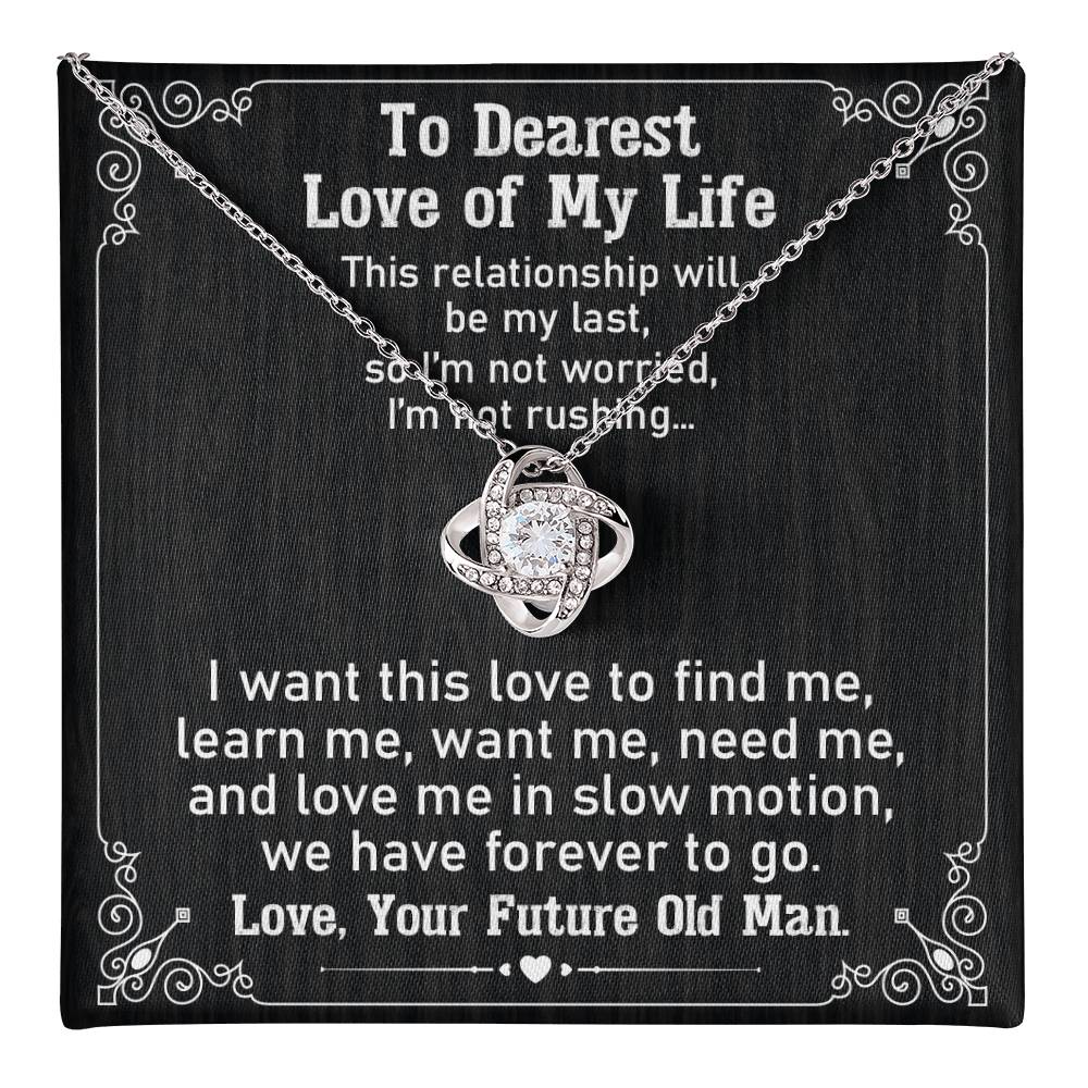 To My Love of My Life Necklace Gift With Message Card