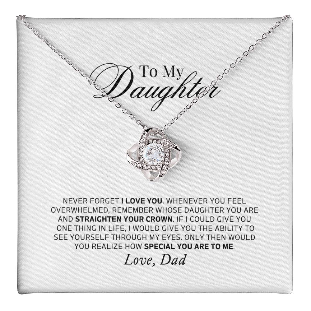 Dad to Daughter Necklace Gift with Message Card