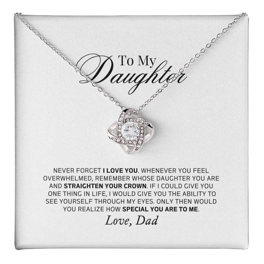 Dad to Daughter Necklace Gift with Message Card