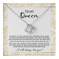 To My Queen Necklace Gift with Empowering Message