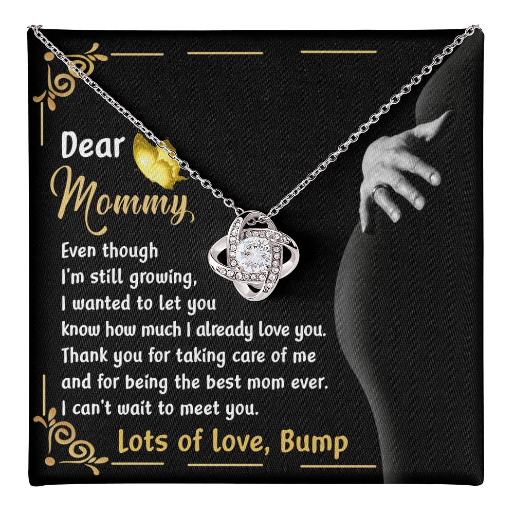 Dear Mommy Necklace Gift, Special Mother's Day Gifts, Birthday Gift, Jewelry Necklace For Mom, New Mommy Gift For First Mother's Day, Pregnancy Jewelry Necklace With A Meaningful Message Card And Box.