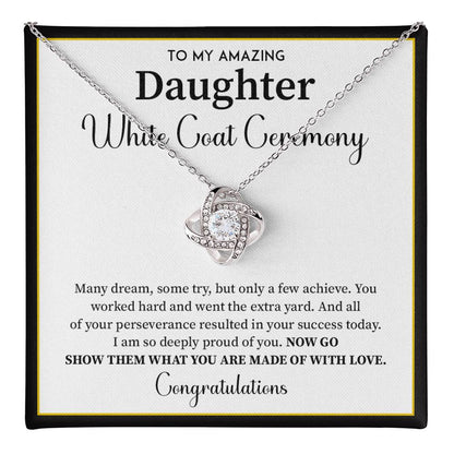 White Coat Ceremony Gift For Daughter Necklace With Gift Box