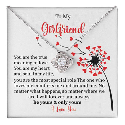 Girlfriend Love Necklace Gift with Message Card Box