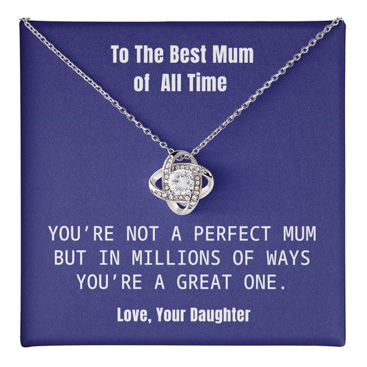 Best Mum Necklace Gift from Daughter with Honest and Loving Message Card