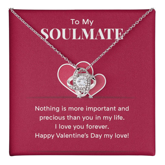 Soulmate Valentine's Necklace Gift with Gift Box