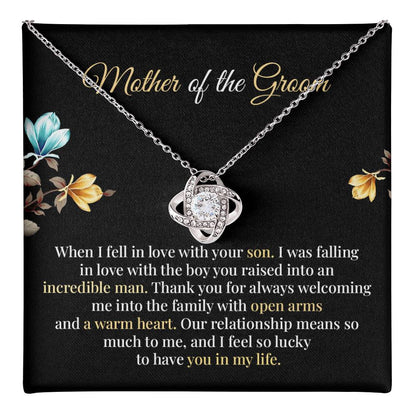 Mother of Groom Necklace Gift – Message Card Jewelry