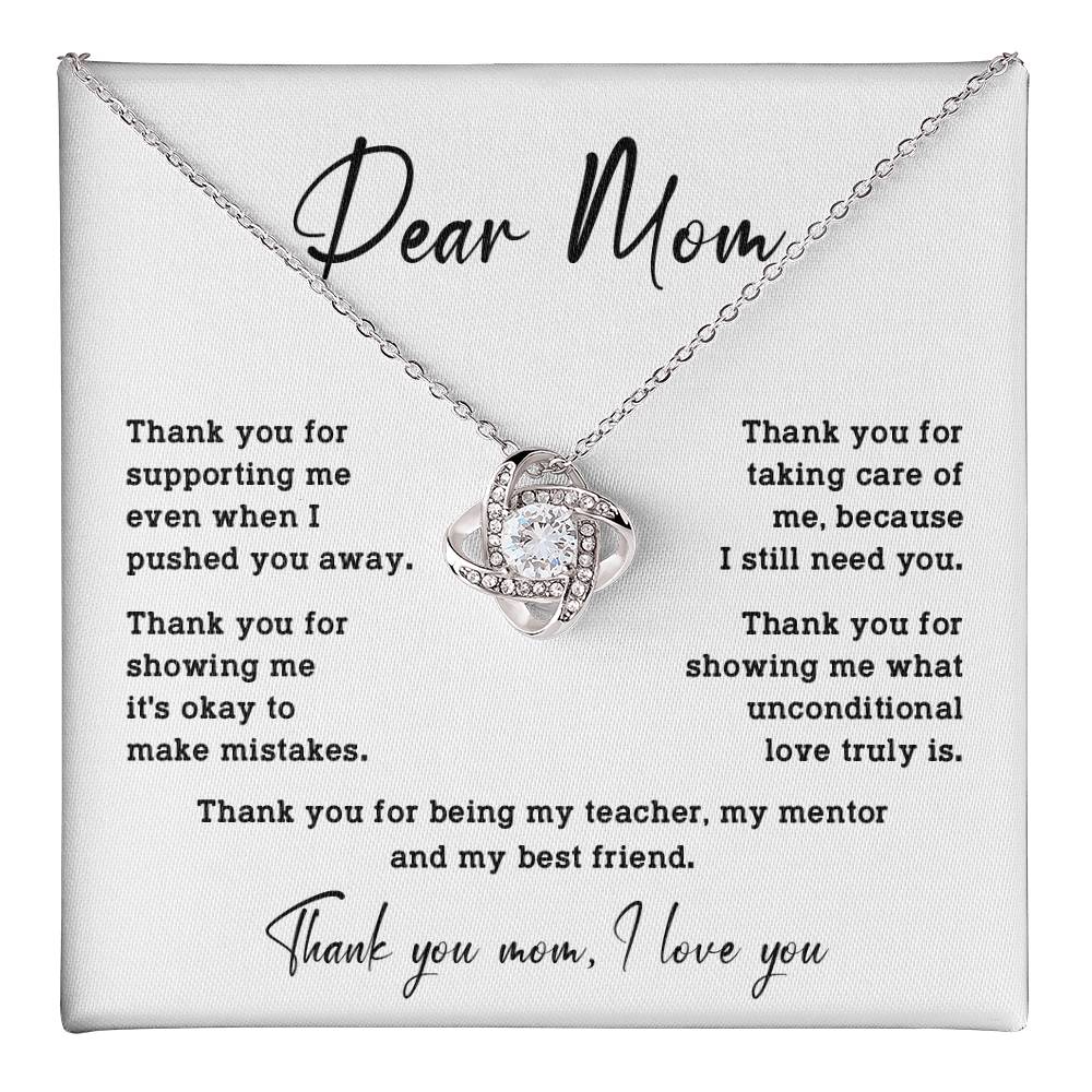 Dear Mom Dear Mom Necklace Gift Heartfelt Gift For Mom Bond With Mom Necklace Forever Loved Mom Necklace Thoughtful Gift For Mom Unique Gift For Mother-child Bond Meaningful Gift For Mom Special Occasion Gift For Mom Unique Family Bond Necklace