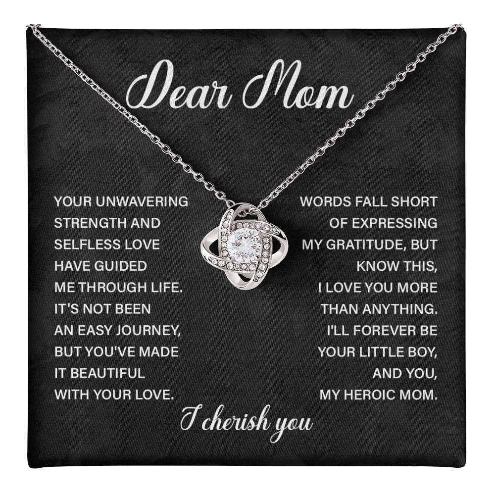 Dear Mom Dear Mom Necklace Gift Thoughtful Gift For Mom Unique Gift For Mother-child Bond Meaningful Gift For Mom Proud Son Gift For Mom Special Occasion Gift For Mom Best Mom Ever Necklace Spiritual Bond With Mom Necklace