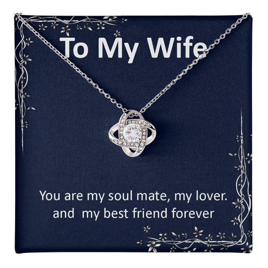 To My Wife Necklace From Husband With Message card