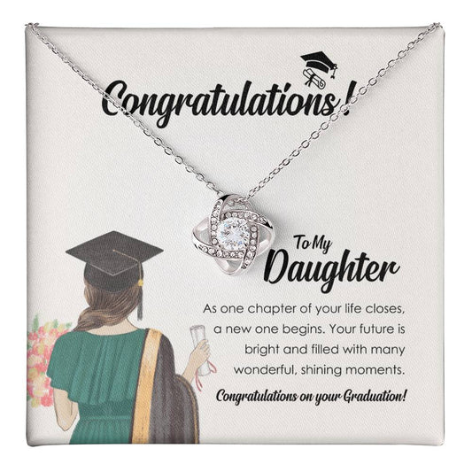 Graduation Necklace Gift for Daughter With Message Card