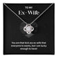 Kickass Ex-Wife Necklace Gift with Message Card