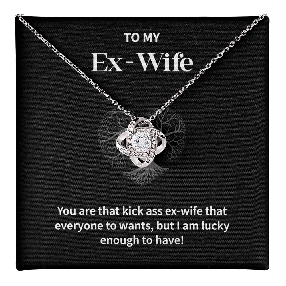 Kickass Ex-Wife Necklace Gift with Message Card