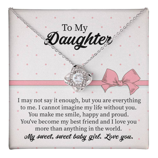 Daughter Necklace Gift With Heartfelt Message Card