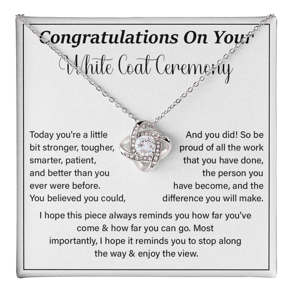 Congratulations On Your White Coat Ceremony Enjoy The View Necklace Best Wishes Necklace Personal Growth Jewelry  Motivational Jewelry Daily Inspiration Necklace Meaningful Gift For Graduates Congratulations Necklace