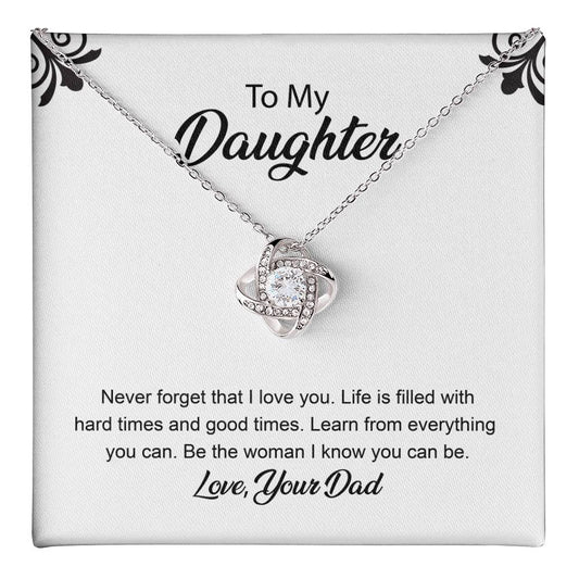 Daughter Necklace Gift from Dad with Love Note