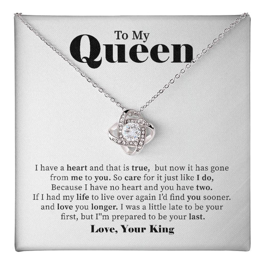 To My Queen Necklace Gift From Your King