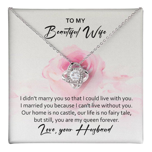 To My Beautiful Wife Necklace Gift from Husband