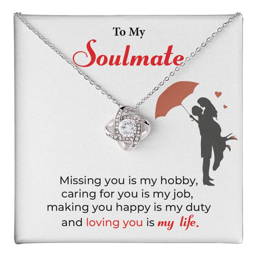 Soulmate Necklace Gift for Her – Message Card Box