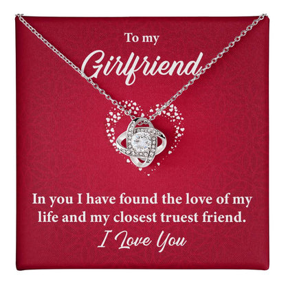 Girlfriend Necklace Gift with Romantic Message Card