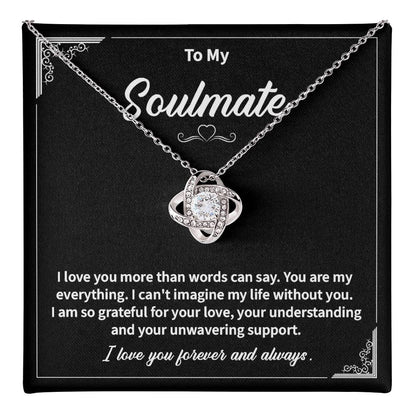 Soulmate Love Knot Necklace with Message Card & Gift Box