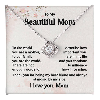 Mother Necklace Gift from Daughter – with Message Card