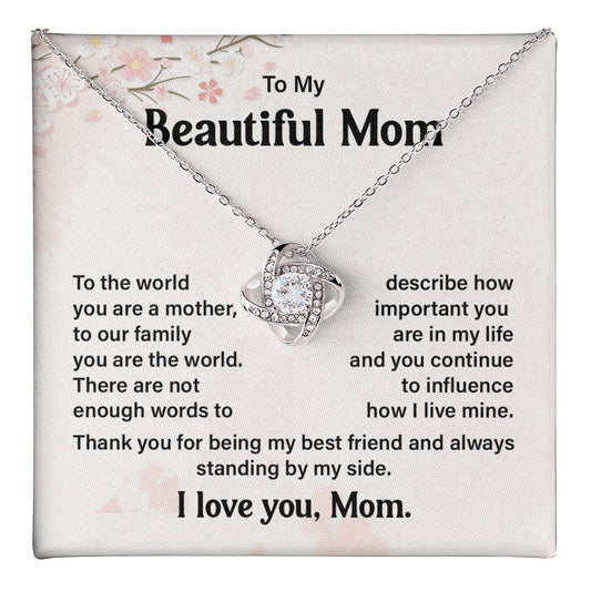 Mother Necklace Gift from Daughter – with Message Card