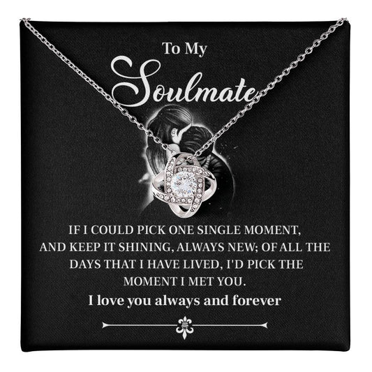 Soulmate Necklace Gift for Her – with Message Card
