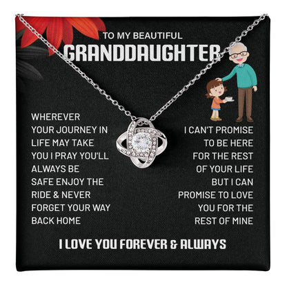 Granddaughter Journey Necklace Gift from Grandpa