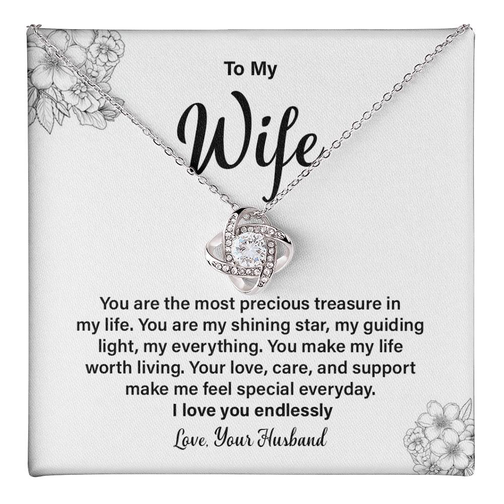 Wife Necklace Gift from Husband with Gift Card