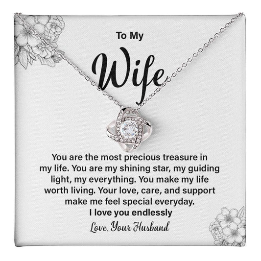 Wife Necklace Gift from Husband with Gift Card