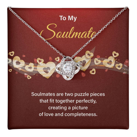 Soulmate Necklace Gift for Her – Gift Box & Card