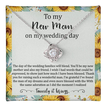 The New Mom Necklace Gift from Bride includes a Heartfelt Message Card