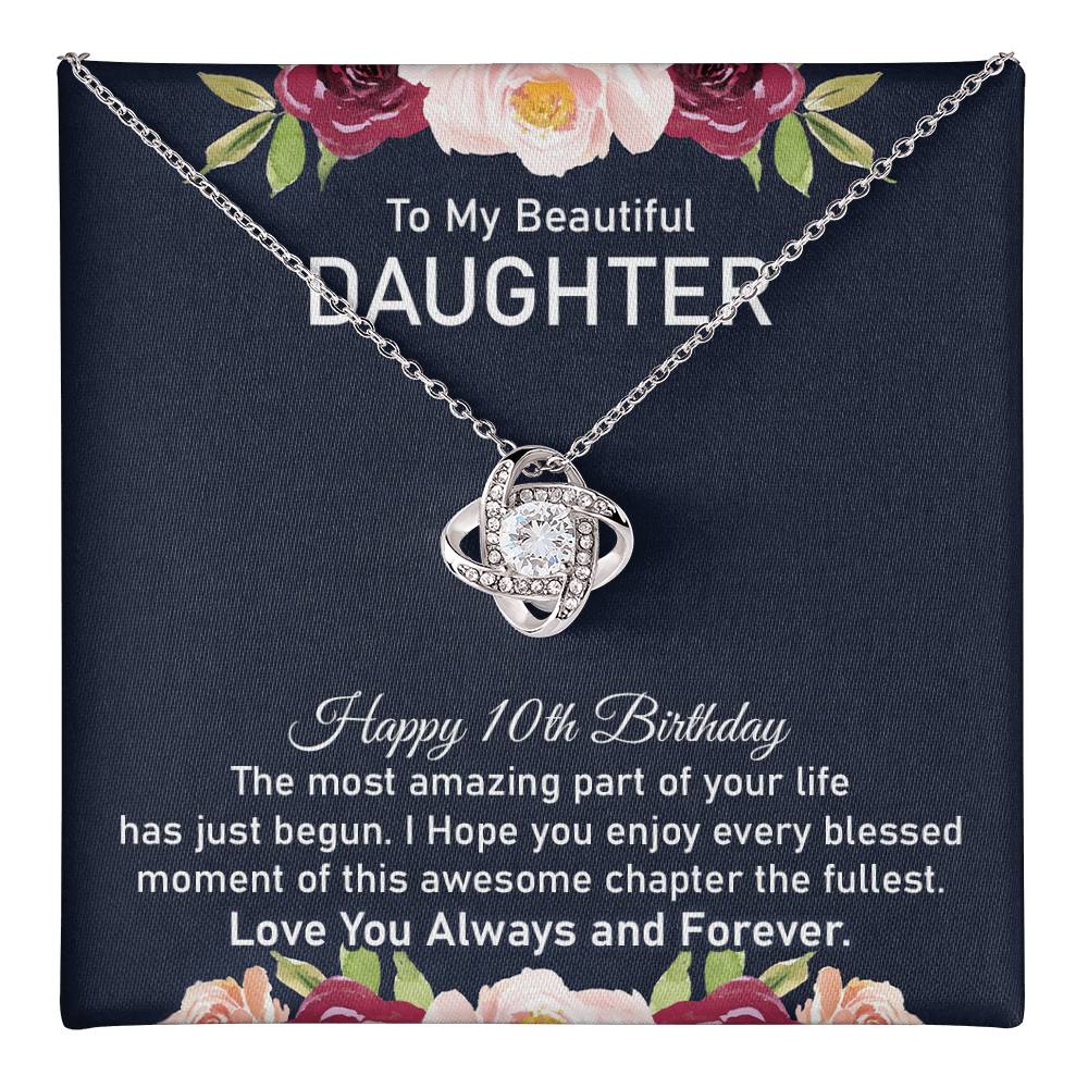 10th Birthday Necklace for Beautiful Daughter