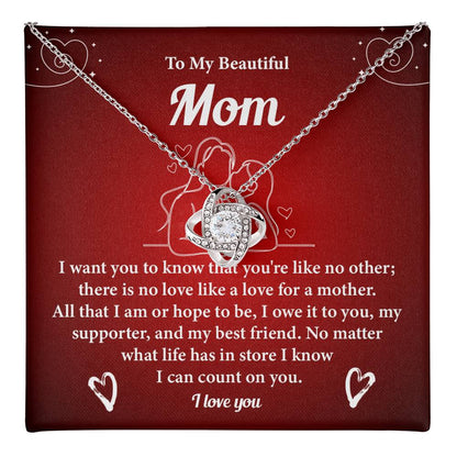 Mom Necklace Gift from Daughter with Gift Box