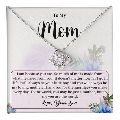 Mother’s Day Gift for Mom from Son – Love Knot Necklace