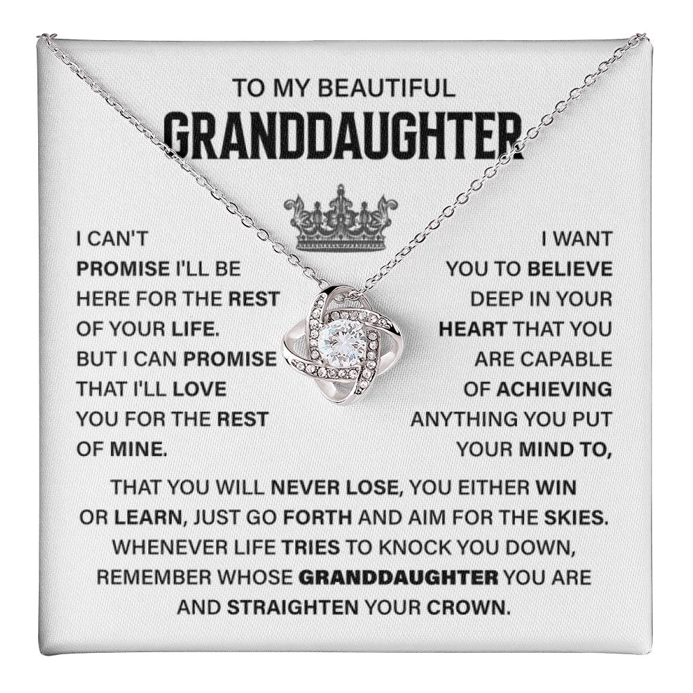 To My Beautiful Granddaughter Necklace – Straighten Your Crown Gift