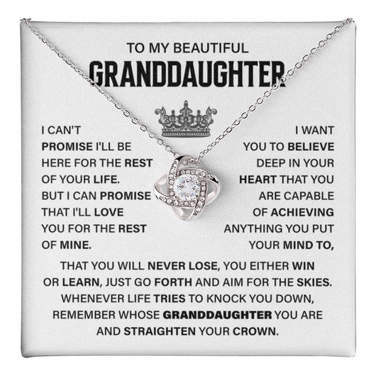 To My Beautiful Granddaughter Necklace – Straighten Your Crown Gift