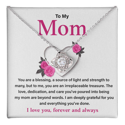 Mother Necklace Gift from Daughter with Gift Card