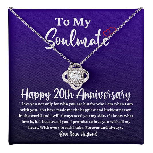 20 Year Anniversary Necklace for Soulmate
