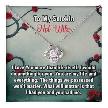 Hot Wife Necklace Gift from Husband with Romantic Message Card