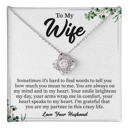To My Wife Necklace Gift from Husband with Gift Box