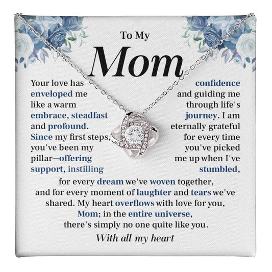 To My Mom Necklace Gift with Message from Daughter