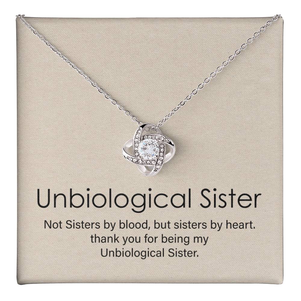 Unbiological Sister Necklace Gift – Not Sisters by Blood but by Heart Jewelry