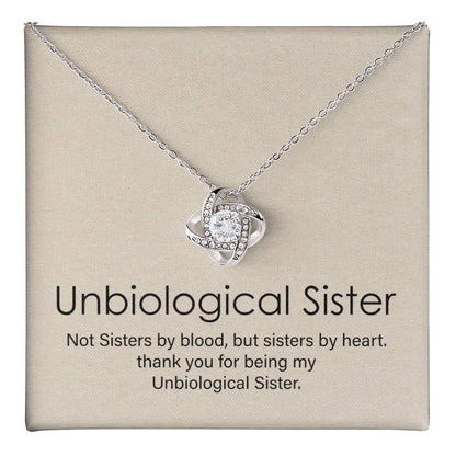 Unbiological Sister Necklace Gift – Not Sisters by Blood but by Heart Jewelry