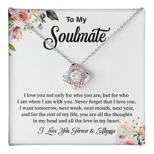 Romantic Soulmate Necklace Gift with Message Card